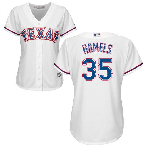 Cole Hamels #35 Texas Rangers Womens Home Limited Baseball Jersey - White
