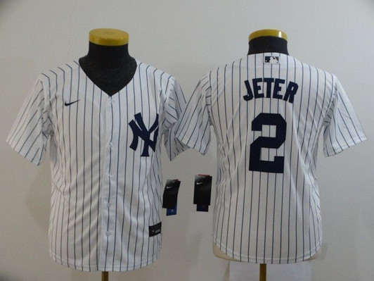 New York Yankees Derek Jeter #2 2020 Mlb White Jersey
