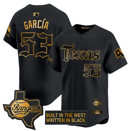Gothic Frontier Texas Rangers Men Edition Vapor Premier Limited Jersey - Gold