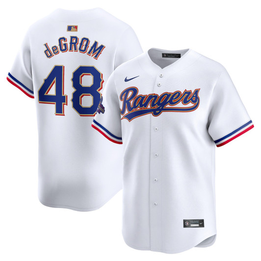 Jacob Degrom #48 Texas Rangers Nike 2024 Limited White Player Jersey - Gold