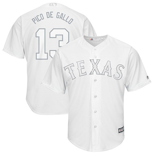 Joey Gallo #13 Texas Rangers Pico De Gallo Players Weekend Limited Cool Base Baseball Jersey - White