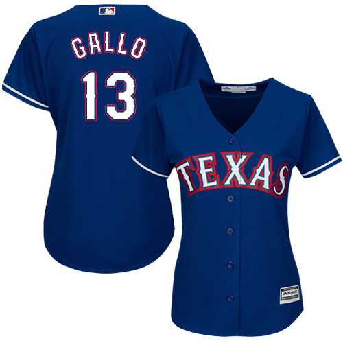 Joey Gallo #13 Texas Rangers Womens Alternate Limited Baseball Jersey - Blue
