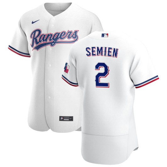 Marcus Semien #2 Texas Rangers Home Patch Gift Rangers Fans Limited Jersey - White