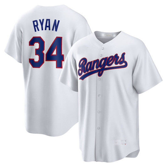 Nolan Ryan #34 Texas Rangers Home Cooperstown Bas Limited Player Jersey - White