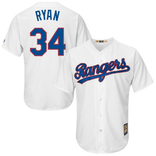 Nolan Ryan #34 Texas Rangers Limited Throwback Jersey - White