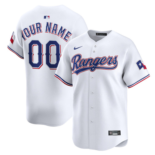 Texas Rangers Nike Men'S Home Limited Custom Jersey - White