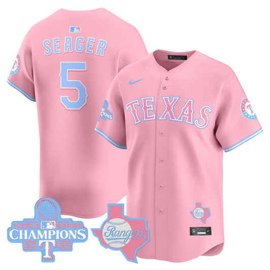 Texas Rangers Unisex Vapor Premier Limited Jersey - Bubblegum Pink