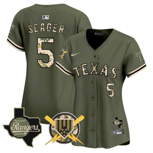 Texas Rangers Women'S Armed Forces Day Vapor Premier Limited Jersey