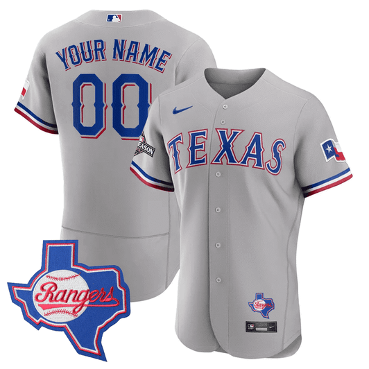 Texas State Texas Rangers Patch Limited Custom Jersey