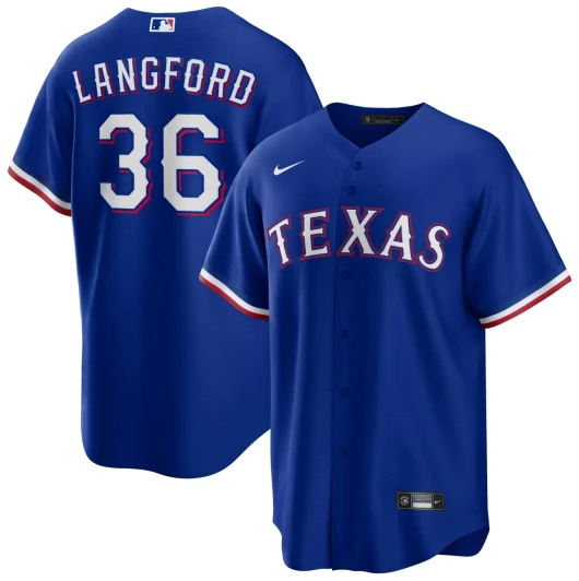 Wyatt Langford #32 Texas Rangers Nike Adult Limited Jersey - Blue