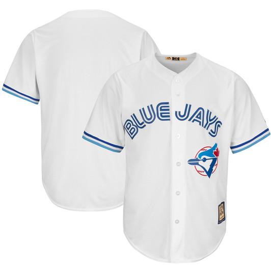 MenS Majestic White Toronto Blue Jays Cooperstown Cool Base Team Jersey