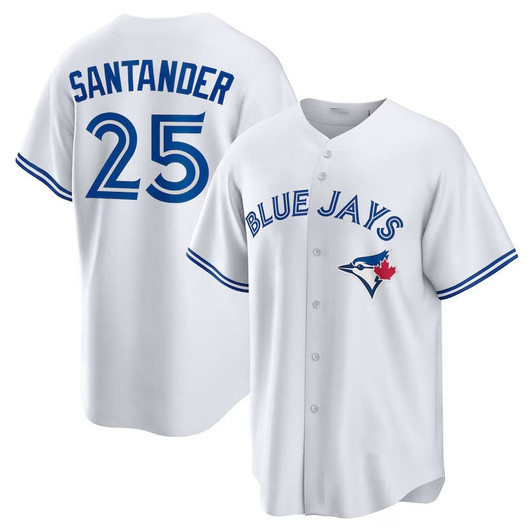 Anthony Santander #25 Toronto Blue Jays Home Bas Limited Jersey - White