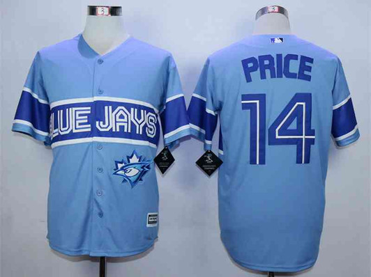 David Price #14 Toronto Blue Jays Mens Limited Cool Base Jersey - Light Blue