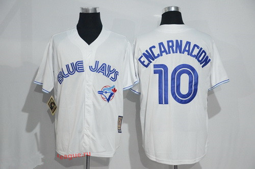 Edwin Encarnacion #10 Toronto Blue Jays Majestic Mens Cool Base Cooperstown Limited Jersey - White