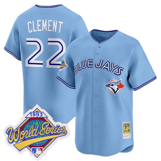 Ernie Clement #22 Toronto Blue Jays 1993 World Series Limited Throwback Jersey