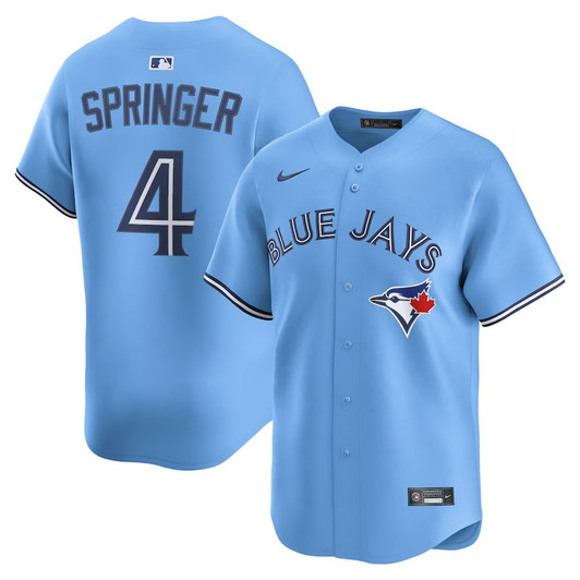George Springer #2 Toronto Blue Jays Alternate Limited Jersey - Powder Blue