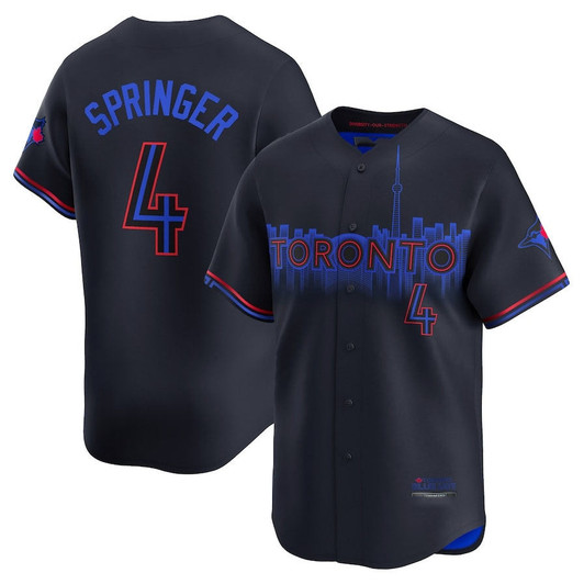 George Springer #4 Toronto Blue Jays 2024 City Connect Limited B Player Jersey