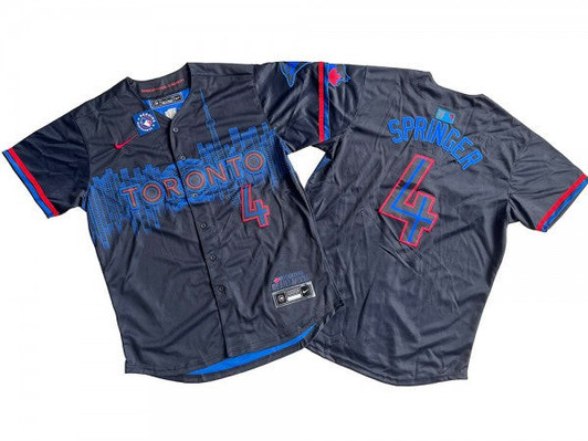 George Springer #4 Toronto Blue Jays 2024 City Connect Limited Jersey - Black