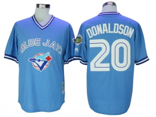 Josh Donaldson #20 Toronto Blue Jays 1992 Limited Throwback Jersey - Light Blue