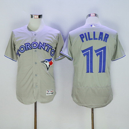 Kevin Pillar #11 Toronto Blue Jays Majestic Mens 2016 Flexbase Limited Baseball Jersey - Gray