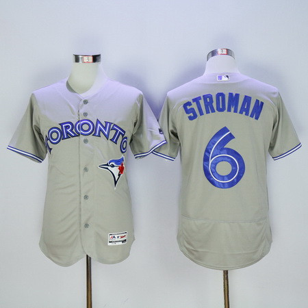 Marcus Stroman #6 Toronto Blue Jays Majestic Mens 2016 Flexbase Limited Baseball Jersey - Gray