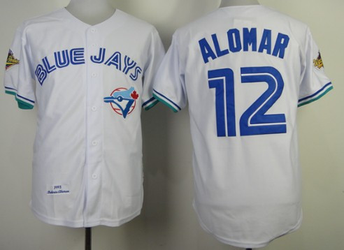 Roberto Alomar #12 Toronto Blue Jays 1993 Limited Throwback Jersey - White