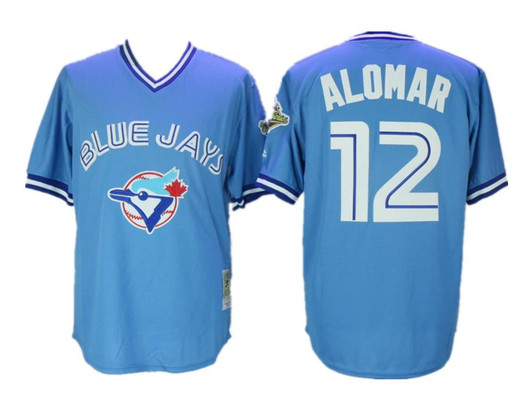 Roberto Alomar #12 Toronto Blue Jays 1993 World Series Limited Throwback Jersey - Blue