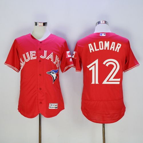 Roberto Alomar #12 Toronto Blue Jays Red Flexbase Authentic Canada Day Jersey - Blue