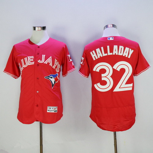 Roy Halladay #32 Toronto Blue Jays Majestic Mens 2016 Limited Retired Flex Base Jersey - Red