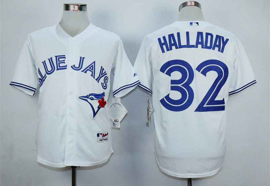 Roy Halladay #32 Toronto Blue Jays Mens Limited Cool Base Jersey - White