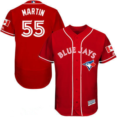 Toronto Blue Jays #55 Russell Mens 2016 Martin Canada Day Majestic Limited Flex Base Jersey - Red