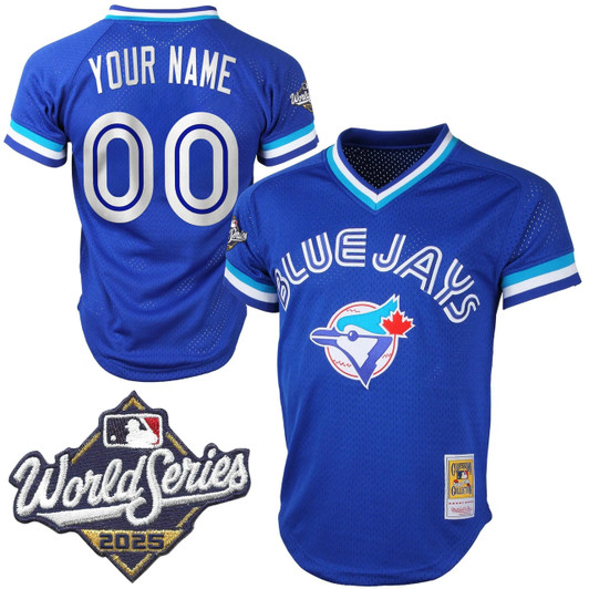 Toronto Blue Jays 2025 Throwback Vapor Premier Limited V2 World Series Patch Custom Jersey