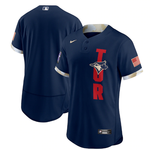 Toronto Blue Jays Mens 2021 Blank Star Limited Flex Base Jersey - Navy