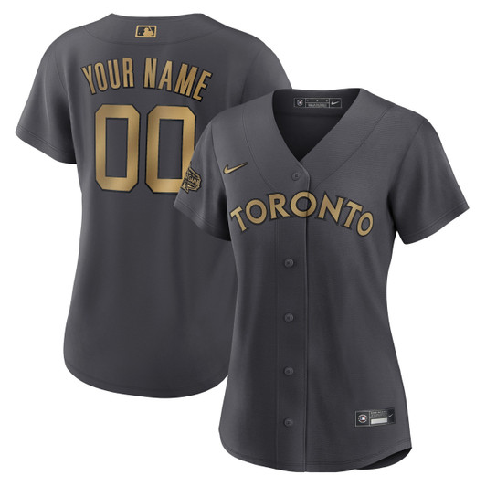 Toronto Blue Jays Nike Womens 2022 Star Game Limited Custom Jersey - Charcoal