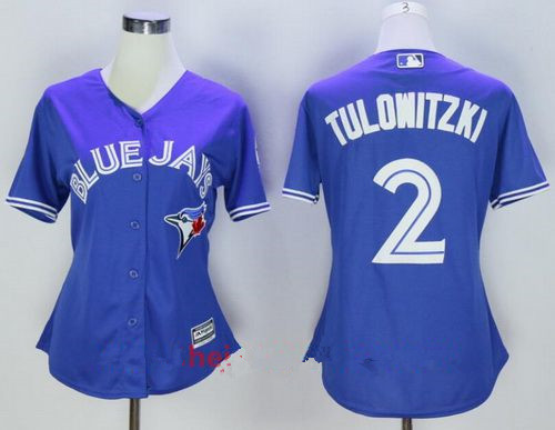 Troy Tulowitzki #2 Toronto Blue Jays Majestic Womens Limited Cool Base Jersey - Royal Blue
