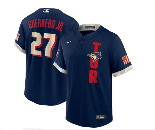 Vladimir Guerrero Jr #27 Toronto Blue Jays Mens 2021 Star Limited Cool Base Jersey - Navy