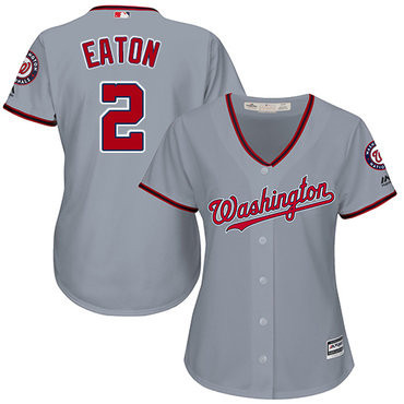 Adam Eaton #2 Washington Nationals Womens Road Limited Baseball Jersey - Grey