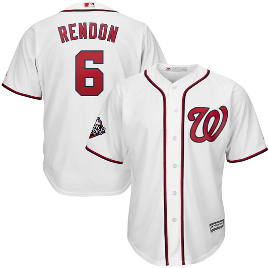 Anthony Rendon #6 Washington Nationals Mens 2019 World Series Bound Limited Cool Base Jersey - White