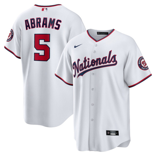 C.J. Abrams #5 Washington Nationals Nike Home Limited Jersey - White