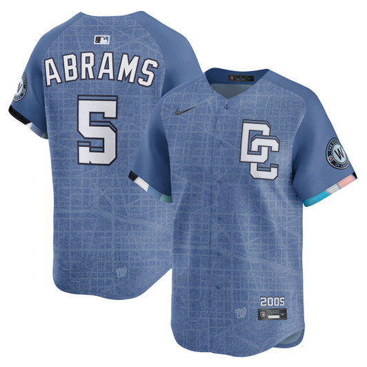 Cj Abrams #5 Washington Nationals Nike Men'S 2025 City Connect Limited Jersey - Blue