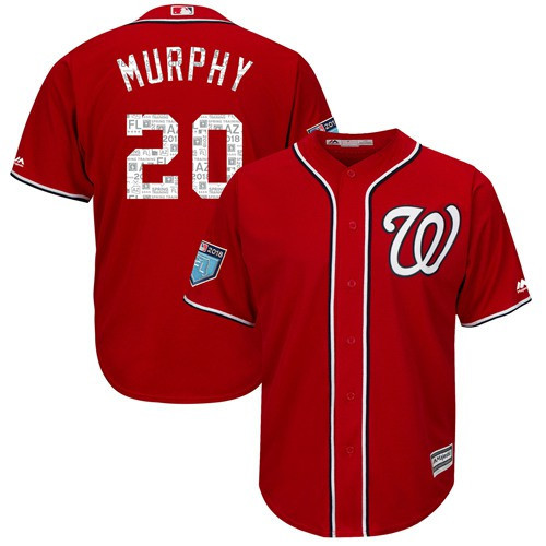 Daniel Murphy #20 Washington Nationals 2018 Spring Training Limited Cool Base Jersey - Red