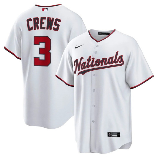 Dylan Crews #3 Washington Nationals Home Limited Jersey - White