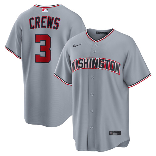 Dylan Crews #3 Washington Nationals Nike Men'S Road Limited Jersey - Gray