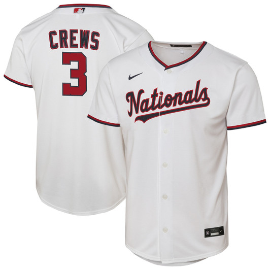 Dylan Crews #3 Washington Nationals Nike Youth Home Limited Jersey - White
