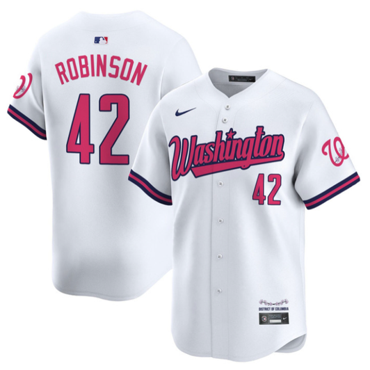 Jackie Robinson #42 Washington Nationals Vapor Limited Jersey - White