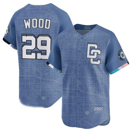 James Wood #29 Washington Nationals 2025 City Connect Limited Base Jersey - Blue