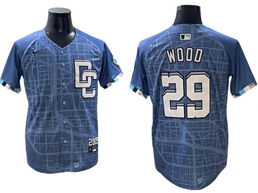 James Wood #29 Washington Nationals 2025 City Connect Limited Jersey - Blue