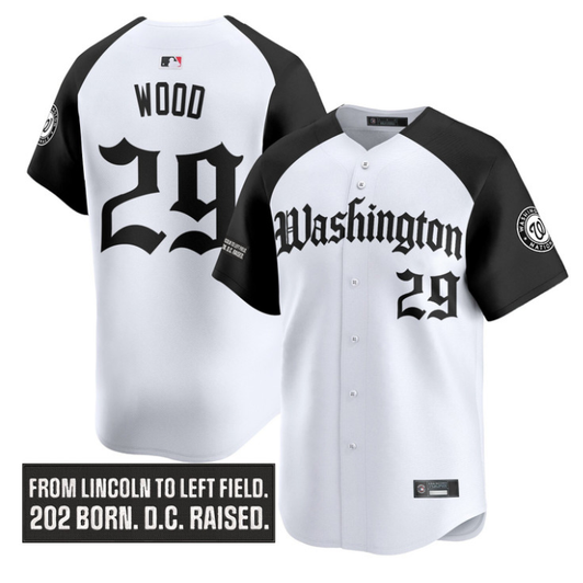 James Wood #29 Washington Nationals Gothic Capitol Edition Limited Jersey