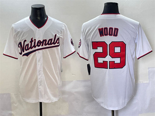 James Wood #29 Washington Nationals Home Limited Baseball Jersey - White