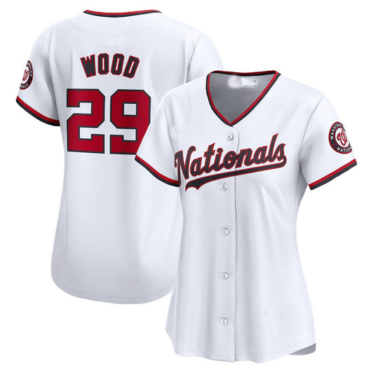 James Wood #29 Washington Nationals Home Limited Baseball Player Jersey - White